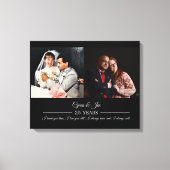 Nu en Toen Foto's Zilver Tekst Jubileum Foto Canvas Afdruk (Voorkant)