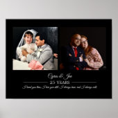 Nu en Toen Foto's Zilver Tekst Jubileum Foto  Poster (Voorkant)