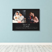 Nu en Toen Foto's Zilveren Tekst Jubileum Foto Canvas Afdruk (Insitu (Houten vloer))