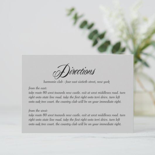 Nu en voor altijd Directiekaart Informatiekaartje (Staand voorkant)