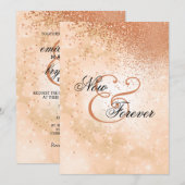 Nu en voor altijd Oranje koraalbruiloft Kaart (Voorkant / Achterkant)