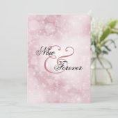 Nu en voor altijd Roos huwelijksuitnodiging Kaart (Staand voorkant)