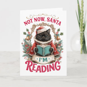 Nu Even Niet Kerstman Ik Lees  Feestdagen Kaart