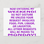 Nu ga mijn weekend in briefkaart (Voorkant)