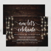 Nu gaan we feest vieren, Rustic Wedding Elopement Kaart (Voorkant / Achterkant)