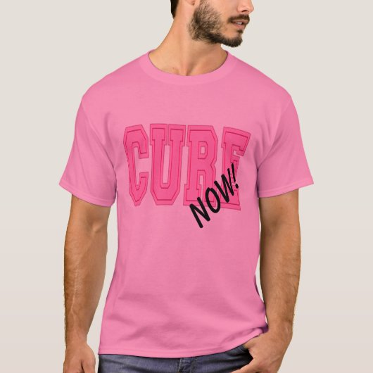 Nu genezen! Borstkankerbewustzijn T-shirt (Voorkant)