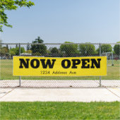 Nu geopend - aangepaste weerbestendige bedrijfsban spandoek (Insitu)