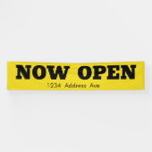 Nu geopend - aangepaste weerbestendige bedrijfsban spandoek (Horizontaal)