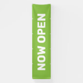 Nu geopend groen klein bedrijf groot spandoek (Verticaal)