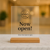 Nu Geopend | Logo Openingstijden Zakelijk Logo Acryl Bord