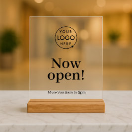 Nu Geopend | Logo Openingstijden Zakelijk Logo Acryl Bord