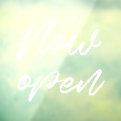 Nu geopend modern zakelijk openingsbord raamsticker (Vel 3)