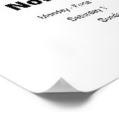 Nu Geopend Zakelijk Logo en Uren Wit Poster (Hoek)