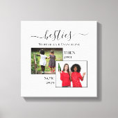 Nu gepersonaliseerd en daarna twee fotoBESTEITEN Canvas Afdruk (Voorkant)