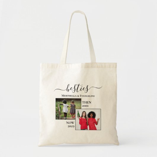 Nu gepersonaliseerd en daarna twee fotoBESTEITEN Tote Bag (Voorkant)