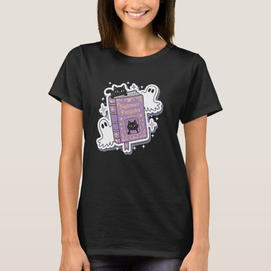 Nu Goth Cat Geest T-shirt (Voorkant)