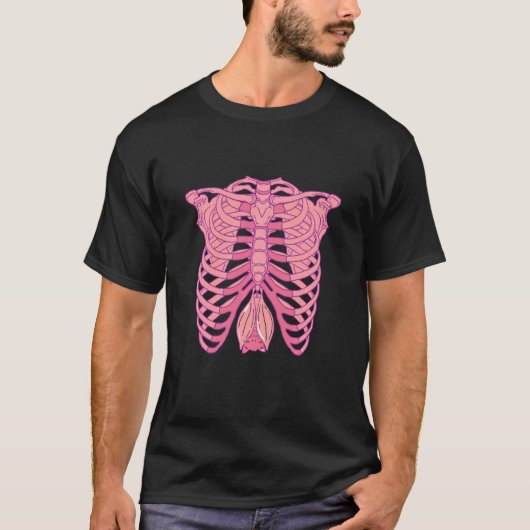 Nu Gothic Bat Skeleton Aesthetisch Gothic Wiccan P T-shirt (Voorkant)