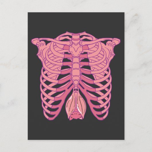 Nu Gothic Bat Skeleton esthetisch gothische teenwi Briefkaart (Voorkant)