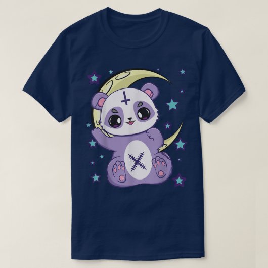 Nu Gothic Panda Yami Kawaii Beer Cub Cute Creepy A T-shirt (Design voorkant)