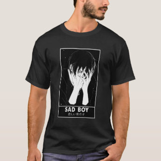 Nu Gothic Sad Boy Anime Shirt Senpai Ahegao