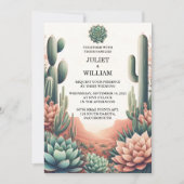 Nu Groene Boho blad woestijn cactussen succulent b Kaart (Voorkant)