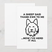 Nu heb ik het allemaal gehoord bedankkaart (Voorkant / Achterkant)