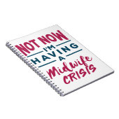 Nu heb ik nog geen verloskundige Crisis Funny Midw Notitieboek (Rechterzijde)