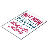 Nu heb ik nog geen verloskundige Crisis Funny Midw Notitieboek (Linkerzijde)