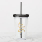 Nu Heet door één graad Black Gold Afstuderen Acryl Drinkbeker (Voorkant)