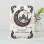 Nu Henna Islam Nikah Arabisch Walima moslim bruilo Kaart (Staand voorkant)