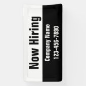 Nu het Huren de Zwarte Witte Sjabloon van de Naam  Spandoek (Verticaal)