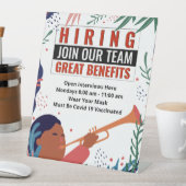 Nu het huren toetreedt tot onze teambanen reclamebord met voetstuk (Insitu)