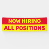 Nu het huren van Alle Posities Hulp Gezochte Zaken Spandoek (Horizontaal)