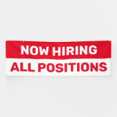 Nu het huren van Alle Posities Hulp Gezochte Zaken Spandoek (Horizontaal)