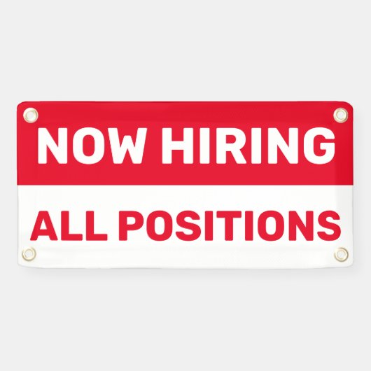 Nu het huren van Alle Posities Hulp Gezochte Zaken Spandoek (Horizontaal)