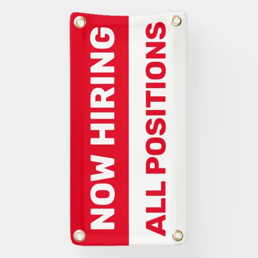 Nu het huren van Alle Posities Hulp Gezochte Zaken Spandoek (Verticaal)