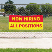 Nu het huren van Alle Posities Hulp Gezochte Zaken Spandoek (Insitu)