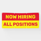 Nu het huren van Alle Posities Hulp Gezochte Zaken Spandoek (Horizontaal)