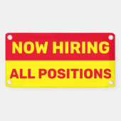 Nu het huren van Alle Posities Hulp Gezochte Zaken Spandoek (Horizontaal)