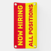 Nu het huren van Alle Posities Hulp Gezochte Zaken Spandoek (Verticaal)