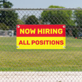 Nu het huren van Alle Posities Hulp Gezochte Zaken Spandoek (Insitu)