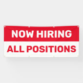 Nu het huren van Alle Posities Hulp Gezochte Zaken Spandoek (Horizontaal)