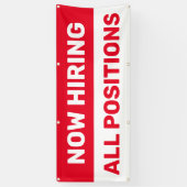 Nu het huren van Alle Posities Hulp Gezochte Zaken Spandoek (Verticaal)