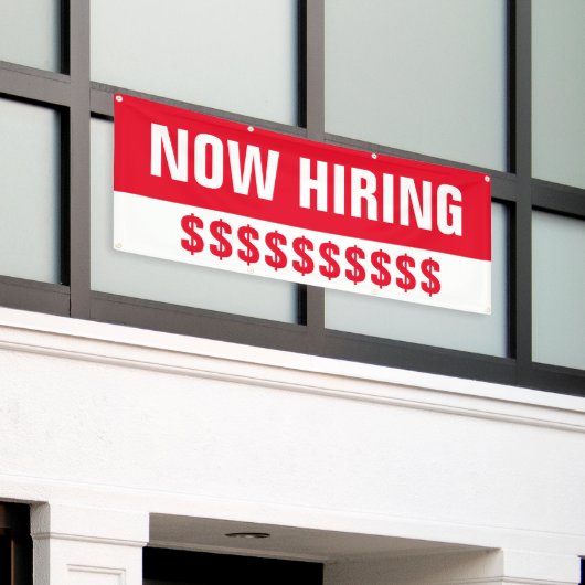 Nu het huren van Dollar ondertekent Grote Banner (Buitenkant Gebouw)