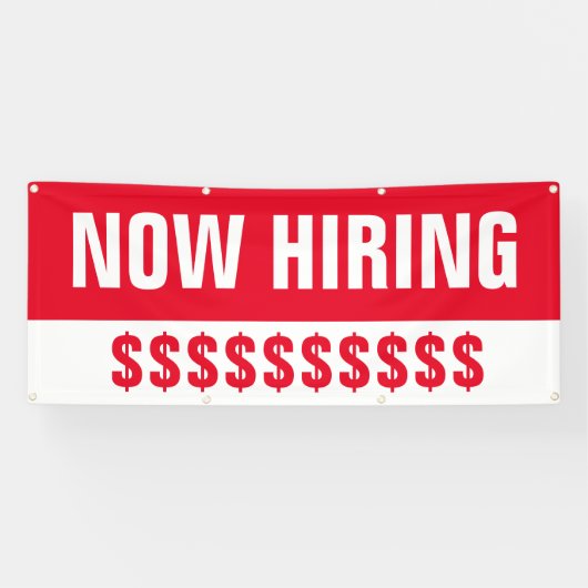 Nu het huren van Dollar ondertekent Grote Banner (Horizontaal)
