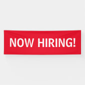 Nu het huren van eenvoudig rood wit bannerteken spandoek (Horizontaal)