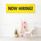 Nu het huren van eenvoudige gele zwarte banner tek (Insitu)