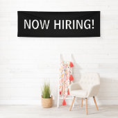 Nu het huren van eenvoudige zwart wit banner teken (Insitu)