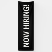 Nu het huren van eenvoudige zwart wit banner teken (Verticaal)