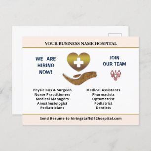 Nu het Huren van Hulp Gezochte Werknemer Personali Briefkaart